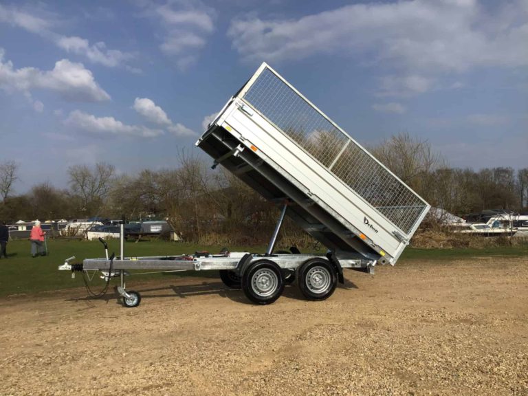 Debon PW 2.4 3 way tipping trailer WITH MESH SIDES MGW 2600kg 3m x 1.8m NEW MODEL Feb 2022