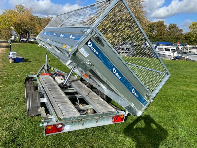 Debon PW3.6 3 way tipping trailer WITH MESH SIDES MGW 3500kg 3.66m x 1.86m