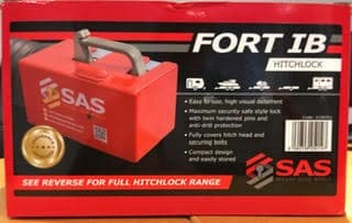 SAS Fortress IB Hitch Lock - heavy duty and versatile as can be fitted hitched or unhitched