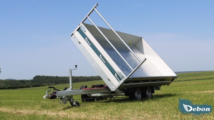 Debon PW3.6 3 way tipping trailer MGW 3500kg 3.66m x 1.86m