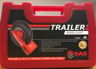 SAS Trailer Clamp - to fit 8,10 or 12" central dished steel trailer wheels